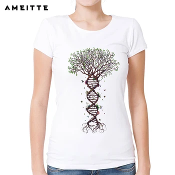 2019 AMEITTE Tvorivého Života Stromu T-Shirt dámske/Dámy Design Art Butterfly strom Vytlačené T Shirt Lete Štíhla Žena Top Čaj Obrázok