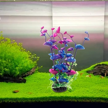 Nové Umelých Vodných Rastlín Akvarijné Rastliny Terárium pre Ryby Nádrž Ozdoby, Dekorácie Závod na Zdobenie Rýb pre Nádrže Obrázok